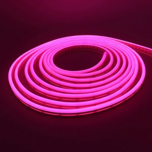 Neon LED SILICONE COB 24V IP67 6x12 co 5cm RÓŻOWY