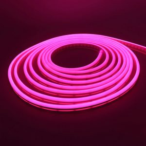 Neon LED FLEX wąż Różowy 12V IP67 6x12 - 1m COB