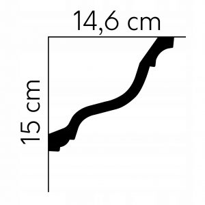 Listwa sufitowa gzyms Mardom profil MDB214