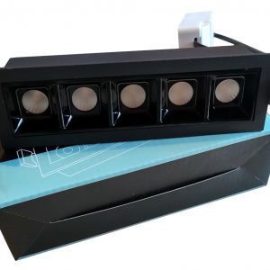 Lampa liniowa LED podtynkowa 10W 3000K CZARNA LEX