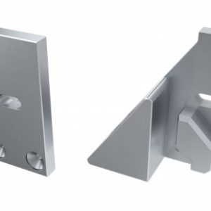 Zaślepka ALU do profilu typ I6 6mm srebrna prawa z podporą z otworem Zaślepka ALU do profilu typ I6 6mm srebrna prawa z podporą z otworem