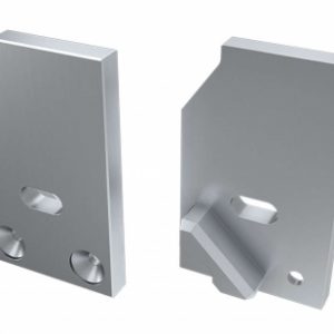 Zaślepka ALU do profilu typ I10 10mm srebrna lewa z otworem Zaślepka ALU do profilu typ I10 10mm srebrna lewa z otworem