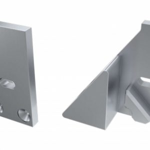 Zaślepka ALU do profilu typ I6 8mm srebrna lewa z podporą z otworem