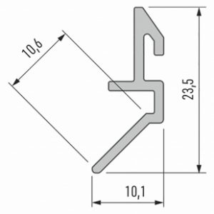 Profil montażowy Fari srebrny anodowany 1 m