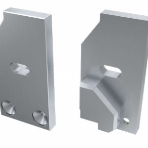 Zaślepka ALU do profilu typ I6 6mm srebrna prawa z otworem Zaślepka ALU do profilu typ I6 6mm srebrna prawa z otworem