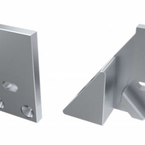 Zaślepka ALU do profilu typ I10 10mm srebrna prawa z podporą z otworem