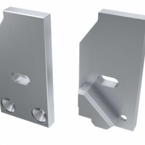 Zaślepka ALU do profilu typ I6 8mm srebrna lewa z otworem Zaślepka ALU do profilu typ I6 8mm srebrna lewa z otworem