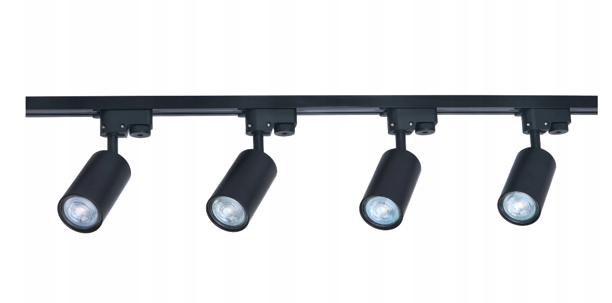 Zestaw Premium: Szyna 2m + 4 reflektory GU10 - czarny