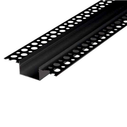 Profil LED  wpuszczany GK Czarny karton-gips + klosz 2m