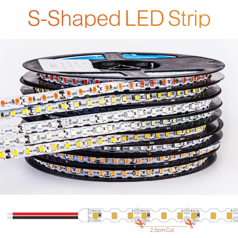 Taśma LED 12V S-SHAPE 6mm PRO 9.6W/m 120xSMD2835 - Fioletowa