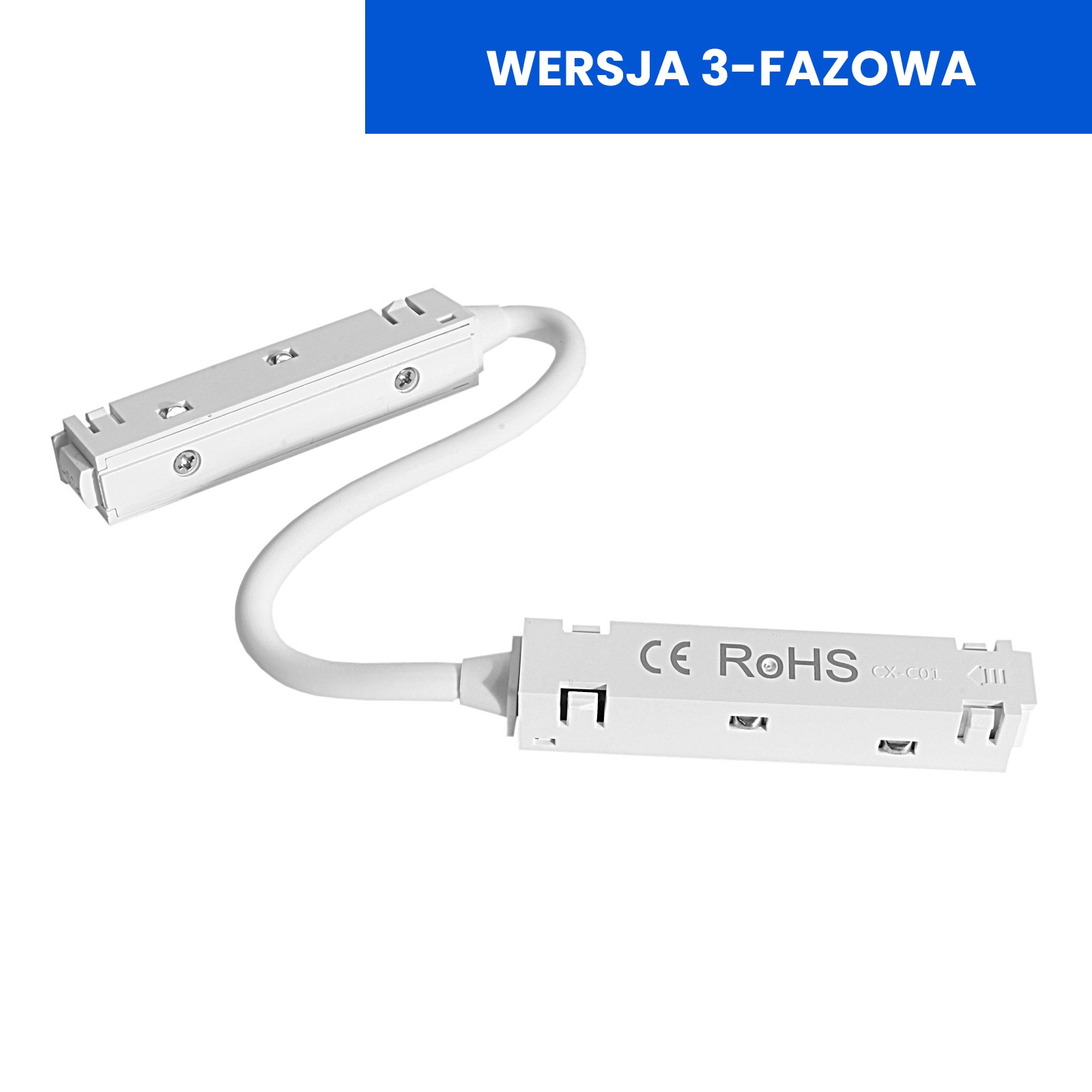 Łącznik elastyczny do szyn magnetycznych 3-fazy Biały Łącznik elastyczny do szyn magnetycznych 3-fazy Biały