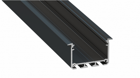 Profil LED wpuszczany INSO czarny lakierowany 1 m
