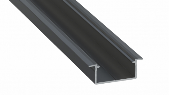 Profil LED wpuszczany GEMI czarny anodowany 1 m