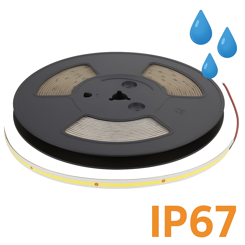 Taśma LED COB 48V IP67 8W CRI90 480 LED/m Ciepła 20m Taśma LED COB 48V IP67 8W CRI90 480 LED/m Ciepła 20m