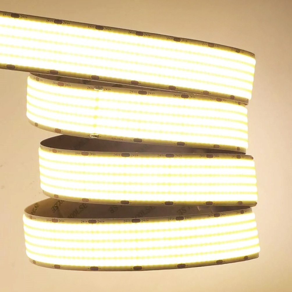Taśma LED COB 24V 30W/m 2000lm CRI90 Ciepła 5m