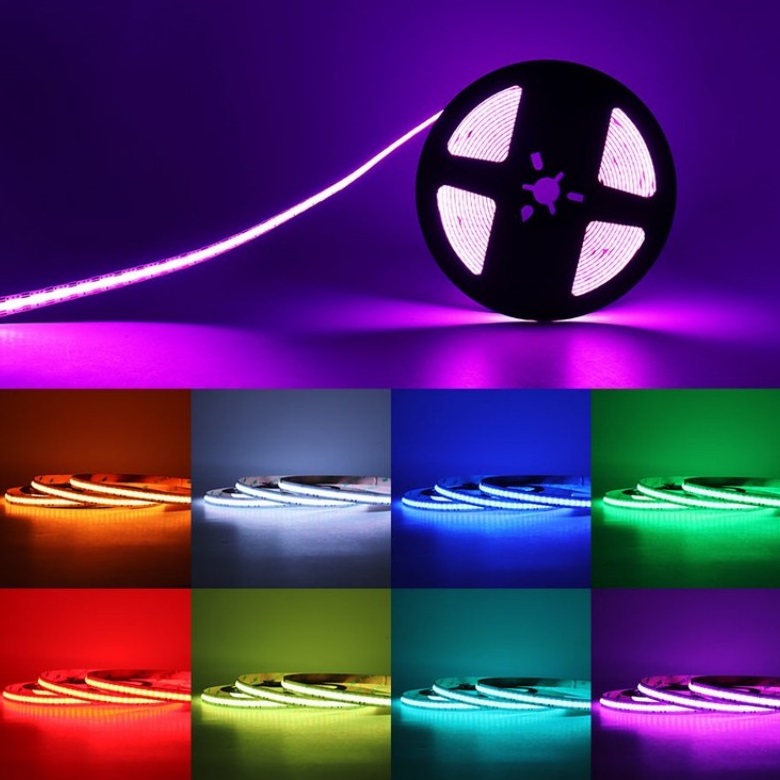 Taśma LED COB 24V RGB IP67 14,4W/m 840 LED 10m