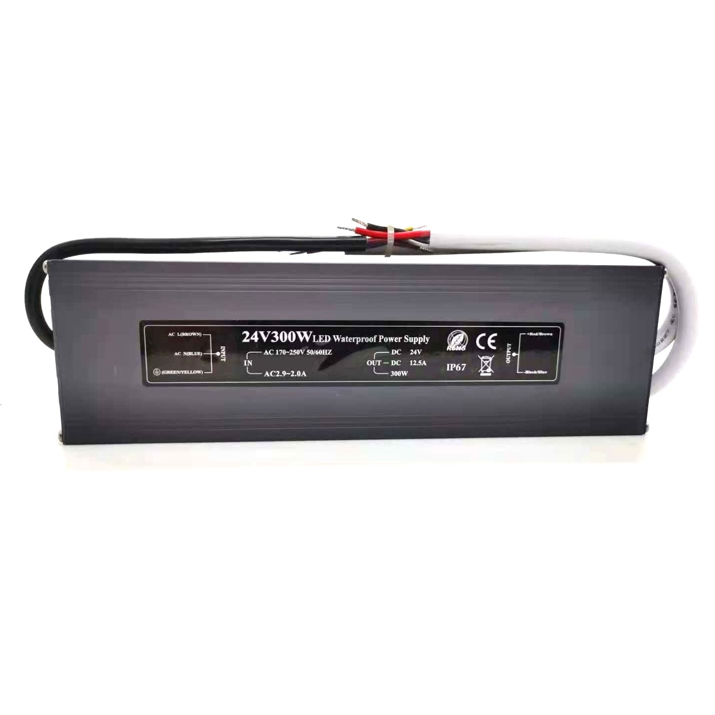 Zasilacz LED 24V 300W 12,5A SLIM PRO wodoodporny IP67