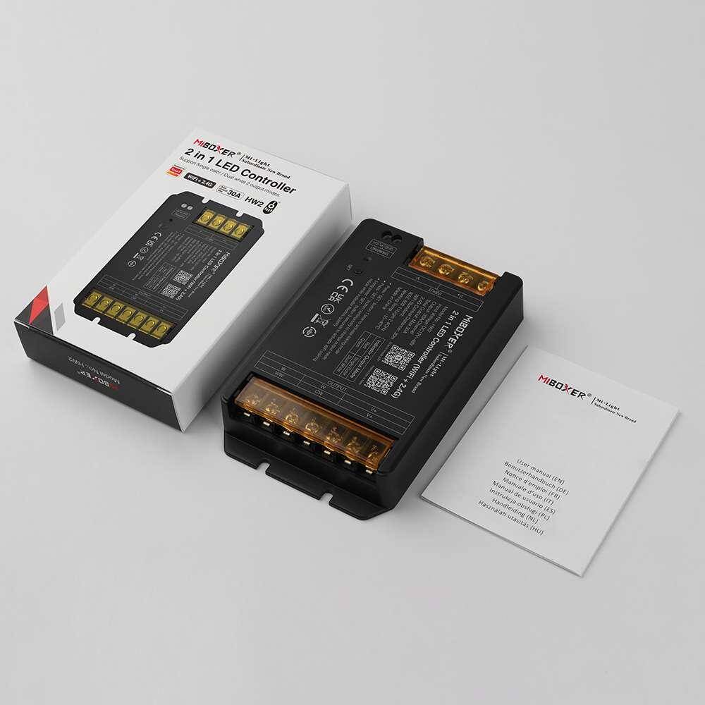 Sterownik LED Wi-Fi Mi-Light HW2 2w1 Mono/CCT 30A 12-48V Sterownik LED Wi-Fi Mi-Light HW2 2w1 Mono/CCT 30A 12-48V
