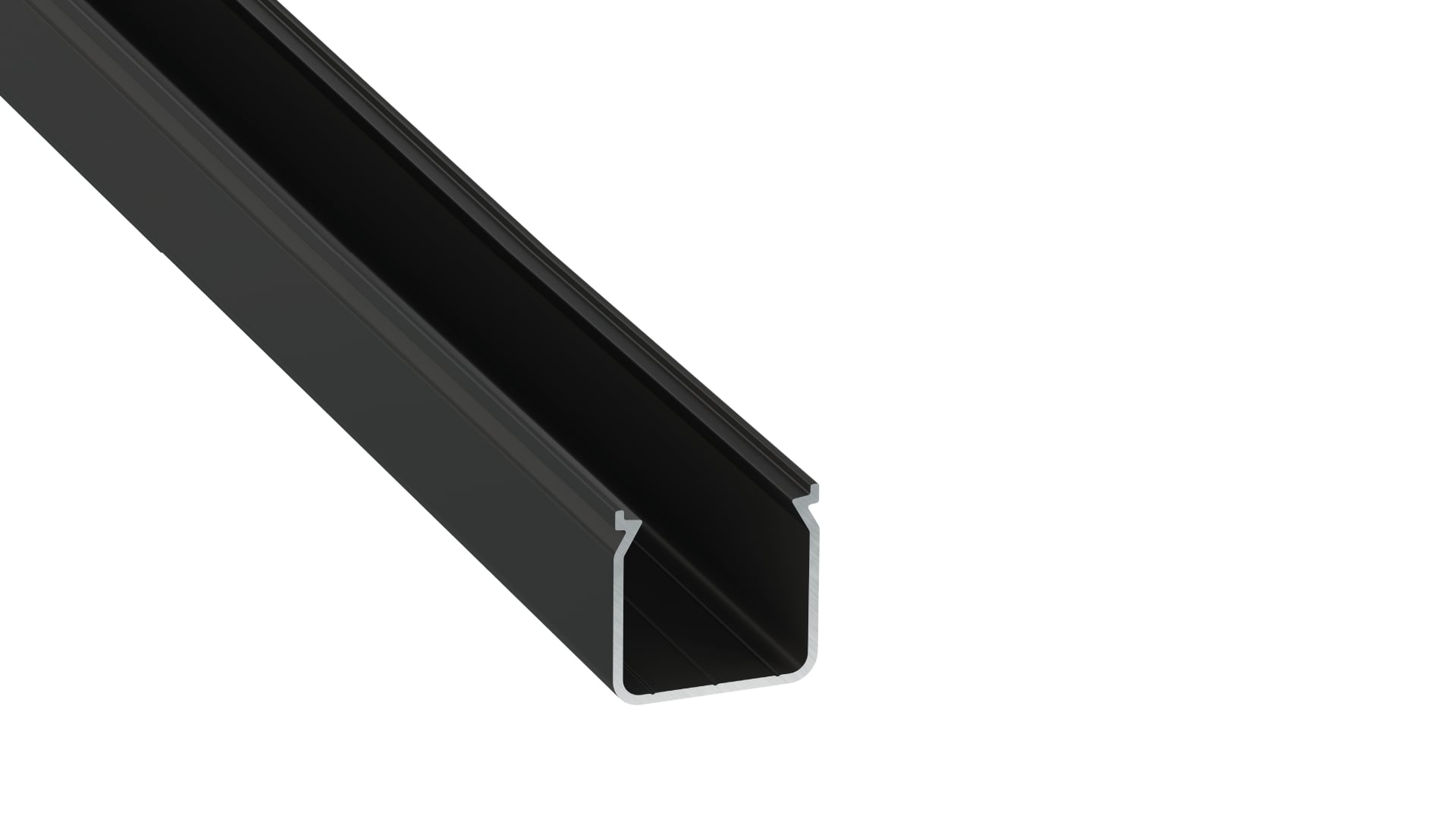 Profil LED natynkowy Helse czarny 3m klosz mrożony